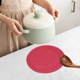 thumbnail image 3 of 12-inch Round Heat Insulation Placemat Niriyo Non-Slip Table Mat for Dining, PVC Woven, Waterproof, 3 of 4