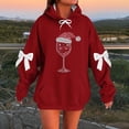 thumbnail image 2 of Enjoytime Fall Sweatshirts for Women Christmas Printed Long Sleeve Pullover Hoodie Fashion Casual Fall Winter Plus Size Clothes Red L, 2 of 4