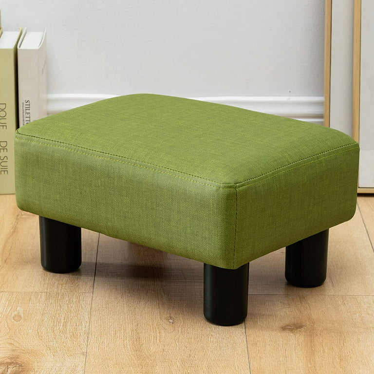 Small Rectangle Foot Stool Velvet Fabric Footrest Small Ottoman Stool with  No