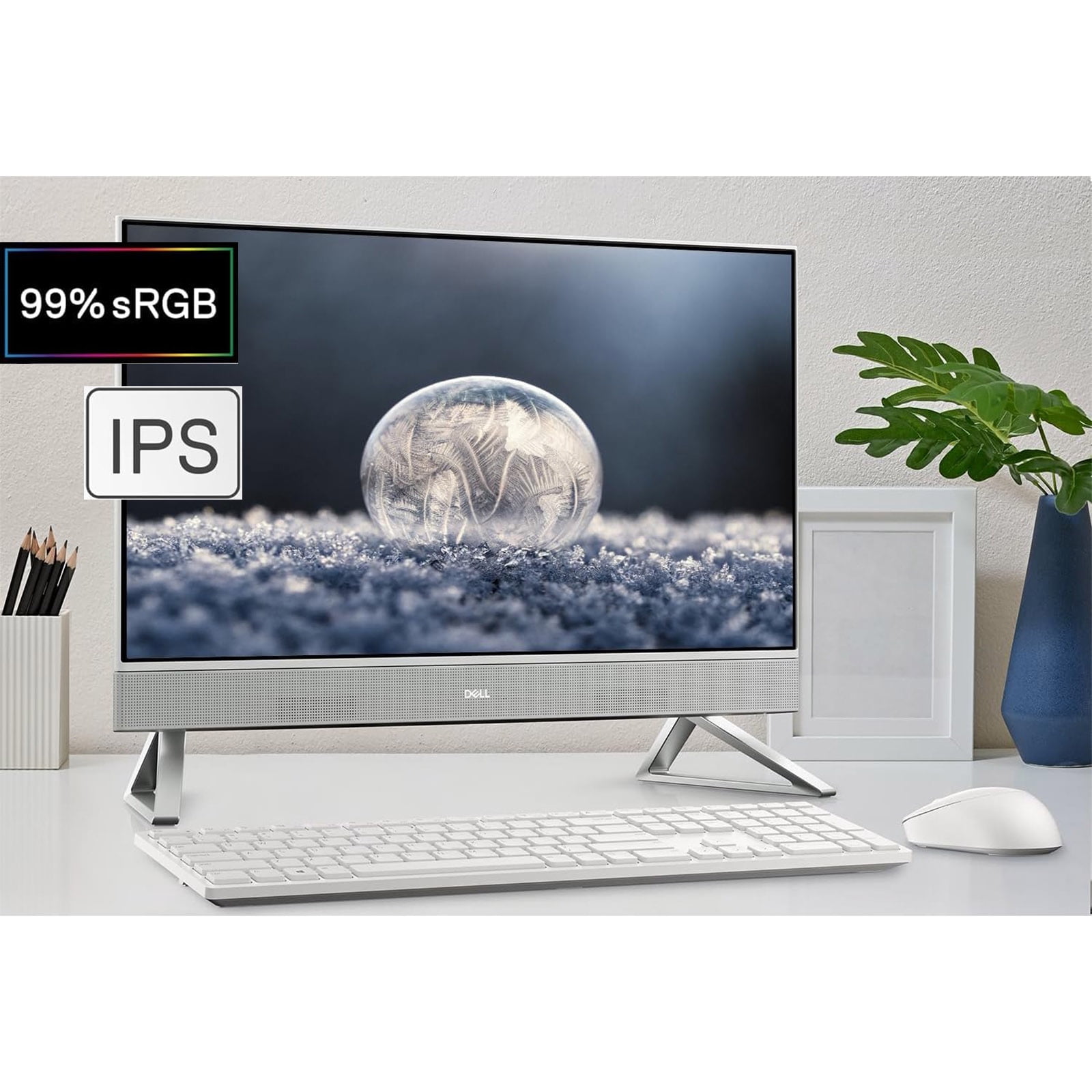 Dell-All in One Desktop-Computer Touchscreen-24 inch FHD IPS Display -Intel Core 7 150U Beat i7-1355U- 32GB RAM -1TB PCIe SSD -Windows 11 Office 365 One Year -Wired Keyboard Mouse Set -Home Business