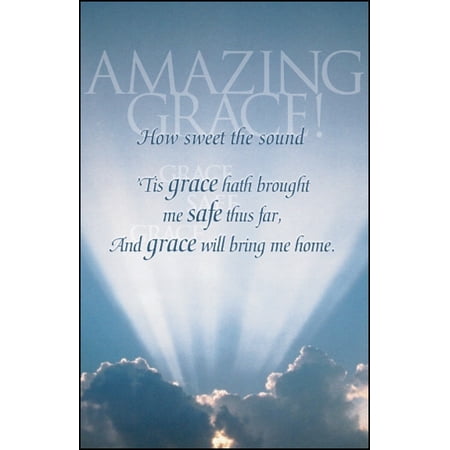 Bulletin-Amazing Grace! How Sweet The Sound (Funeral)-Legal Size (Pack Of 100)