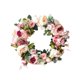 thumbnail image 5 of Corona para puerta principal con flores artificiales, adorno colgante redondo de 38 cm (15 pulgadas). Rosa, 5 of 9