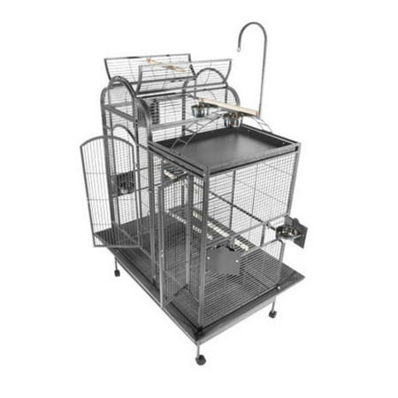 A and E Cage Co. Split Level Play Top Bird Cage - Stainless Steel