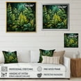 thumbnail image 4 of Designart "Dynamic Ferns Green and Black Contrast VII" Floral Floater Framed Canvas Print, 4 of 7