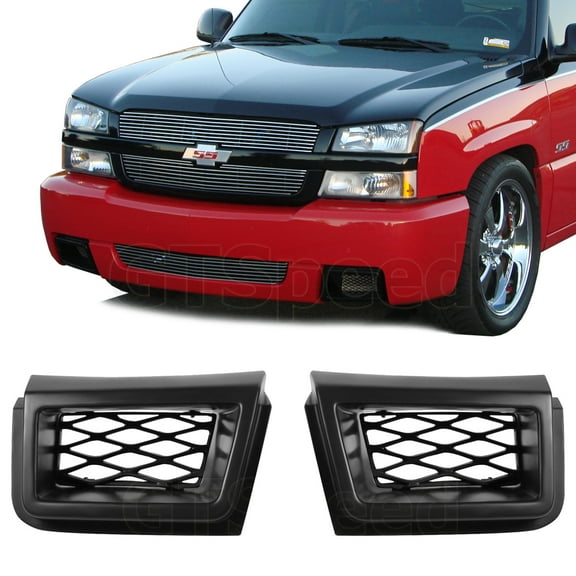 [GT-Speed] Mesh Style PU Front Bumper Caliper Air Duct (A Pair), Compatible For 2003-2007 Chevy Silverado 1500