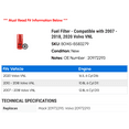 thumbnail image 2 of Fuel Filter - Compatible with 2007 - 2018, 2020 Volvo VNL 2008 2009 2010 2011 2012 2013 2014 2015 2016 2017, 2 of 2
