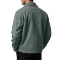 thumbnail image 5 of GrmtClth Vintage Mens Corduroy Soft Vertical Collared Jacket Long Sleeve Snap Closure Oversized Fit Mid Season Evening Outerwear Blue 2XL, 5 of 8