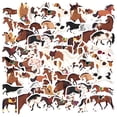thumbnail image 3 of 35pcs-50pcs Playful Horse Stickers Animal Cartoon Decals Funny Nature Stickers for Suitcases Fridge Laptops, 3 of 9