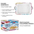 thumbnail image 3 of Colorful Hand Drawn Hearts Flowers Square Storage Bins with Handles Collapsible Containing Box 1 Pack, 3 of 9