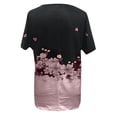 thumbnail image 5 of Ichuanyi Womens Tops, Summer Clearance Adult Fashion Woman V-Neck Short Sleeve Tops T-Shirt Flower Prints Loose Short, 5 of 5