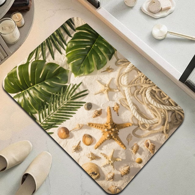 TopLLC Bathroom Rugs,Kitchen Rugs, Bathroom Carpet Sponge Foam Absorbs Water And Is Soft And Suitable For Bathroom And Kitchen 15.74x23.62 Inches Flannel Mat Is Antiskid Carpet Pad