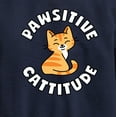 thumbnail image 3 of Pawsitive Cattitude  - Toddler And Youth Crewneck Fleece Sweatshirt, 3 of 6