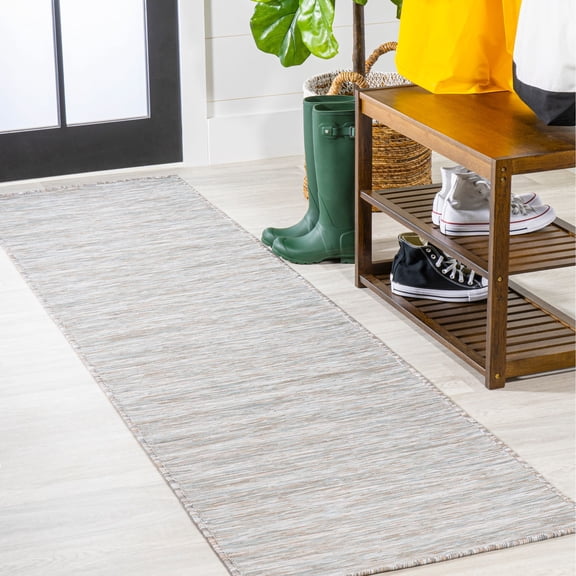 JONATHAN Y TUSCAN SUN 2 x 8 Runner Rug, Ethan Flatweave - Gray, TSN100A-28