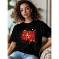 thumbnail image 2 of Women's T-Shirt,Short Sleeve Tee Shirts Casual Tops Everything is Fine Crewneck T Shirt for Women, 2 of 8