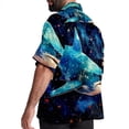 thumbnail image 3 of Starry Shark Men's Short Sleeve Beach Shirts, Casual Printed Button Down Summer Shirts for Men and Women, 3 of 6