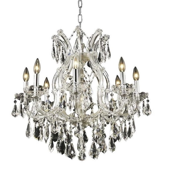 Elegant Lighting Maria Theresa 26" 9 Light Royal Crystal Chandelier