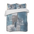 thumbnail image 2 of Quilts Twin XL Size, Blue Grey Soft Comforter Bedding Set for Bed, Modern Oil Painting Art Abstract Lightweight Quilted Bedspread with Pillow Cover(2 Pieces) for All Season, 68x98 Inch, 2 of 6