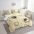 thumbnail image 3 of Manfei Hippie Astrology Twin Bedding Sets 7-Piece for Teens, Mystic Moon Sun Galaxy Bedding Comforter Set, Wheat Bohemian Style Sheet Sets, Super Cozy Room Decor, 3 of 7