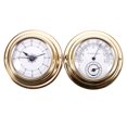 thumbnail image 1 of Thermometer Hygrometer Barometer Watches Clock 2 Whole Set Weather Station Meter,1 * clock(without battery) 1 * temperature meter,Gold, 1 of 8