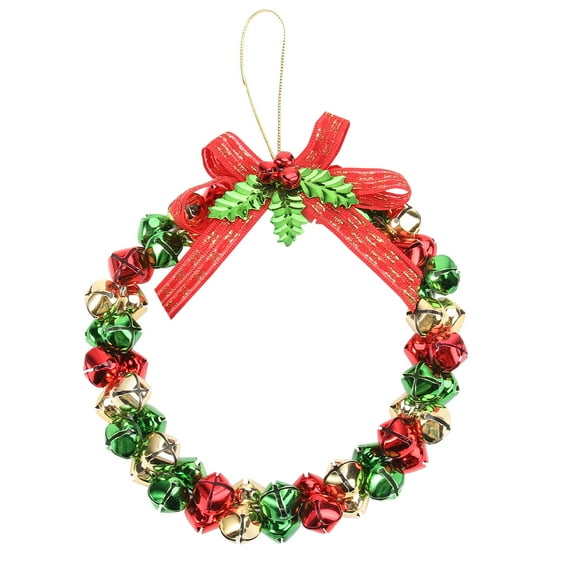 Athitqq Metal Bell Wreath Xmas Garland for Front Door Decor