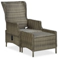thumbnail image 4 of vidaXL Patio Furniture Set 3 Piece Outdoor Sofa Chair with Table Poly Rattan, 4 of 12