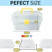 ToolUSA Transparent Storage Box System 12 x 8 x 7-1/2 30.5 cm x 20.3 cm x 19.1 cm Outer Box Includes 4 Stackable Boxes Padlock-Ready Ideal for Crafts & Tools