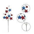 thumbnail image 6 of LHNFT 4th of July Star Stem 18.9inch Red White and Blue Artificial Flower Stems with Glitter Star Picks Patriotic Independence Day Floral Branches for Memorial Day Home Vase Table Centerpieces, 6 of 7