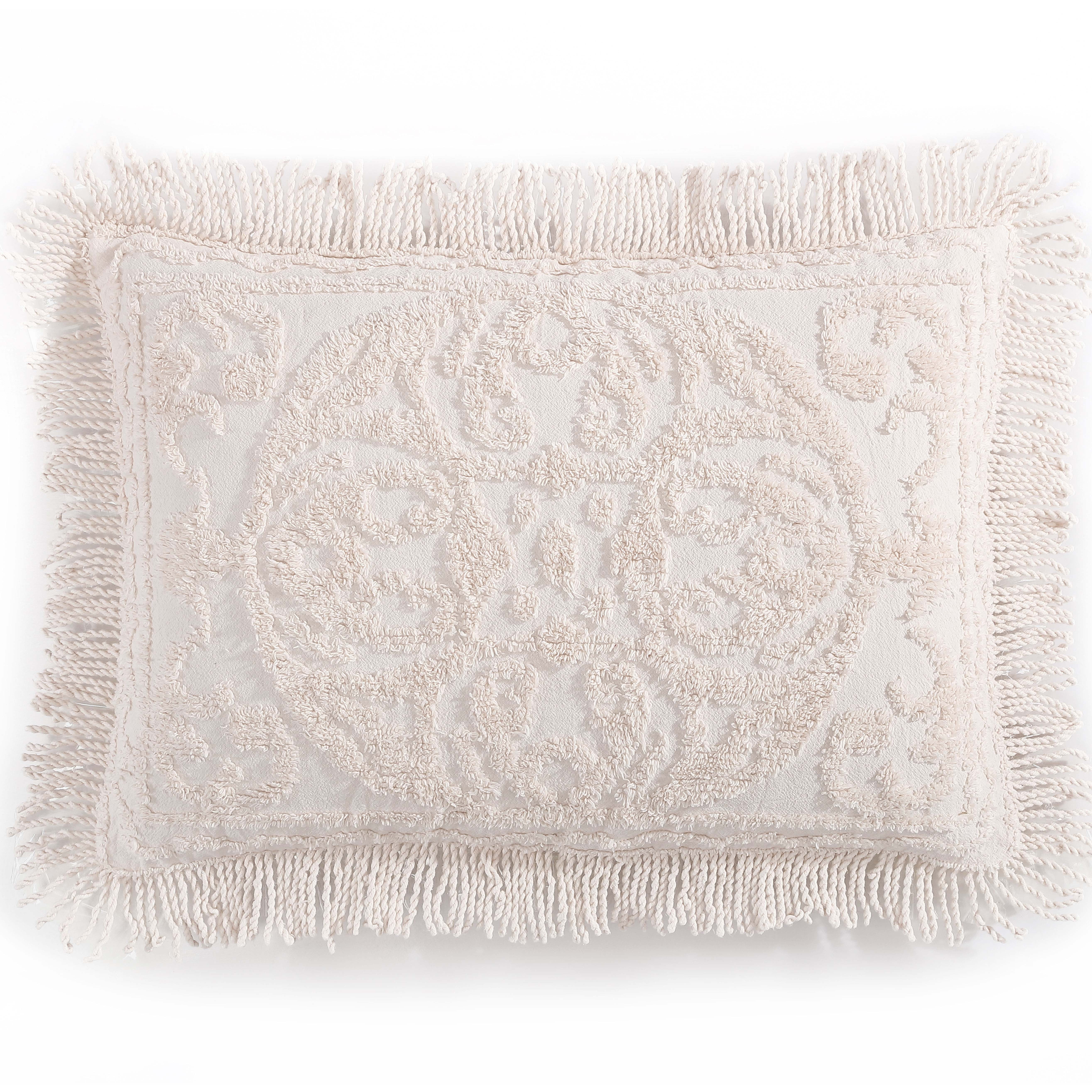 Beatrice Home Fashions Medallion Chenille King Sham Blush