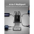 thumbnail image 2 of Cargador Lenovo 100W USB C de 4 puertos de carga rápida negro GaN, 2 of 8