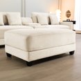 thumbnail image 2 of LOYALICE Ottoman, Oversized Corduroy Ottoman for Sectional Sofa Couch, Beige, 2 of 7