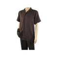 thumbnail image 6 of Men 2pc Walking Leisure Suit Short Sleeves By DREAMS 256-02 Solid Brown, 6 of 7