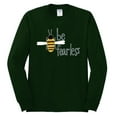 thumbnail image 3 of Wild Bobby, Be Fearless Buzzing Bee Pop Culture Mens Long Sleeve Shirt, Forest Green, 3XL, 3 of 3