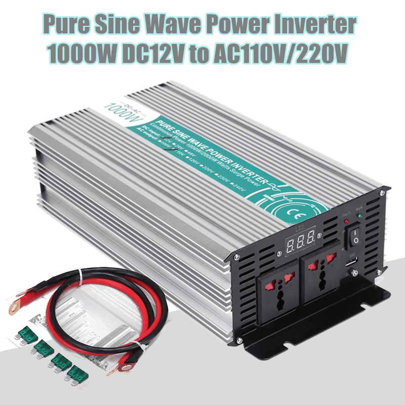 3000W/4000W/5000W Power Inverter Sine Wave DC12V To AC110V/220V LED 4USB Charger 