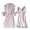Pinks, variant on Sleepwear Sets for Women with Robe Lace V-Neck Camisole 2 Piece Outfit Sets Wedding Party Long Sleeve Silk Bride Robe with Belt Nightgown