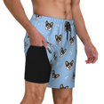 thumbnail image 3 of Picia Corgi Dog pattern Mens Swim Trunks with Compression Liner Stretch Beach Shorts Quick Dry with Zipper Pockets No-Chafing Board Shorts-XX-Large, 3 of 9