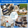 thumbnail image 7 of Uxcell Travel Toothbrush Case, 7.9x2.7x1.4" Portable Travel Toothbrush Holder with Flat, Plastic Toothpaste Container for Bathroom, Gym, Business Trip, Camping, Sky Blue, 7 of 7