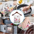 thumbnail image 3 of Tulips Spring Floral 1 Pack Kitchen Towel, Water Absorbent Dish Towel, Pastoral Flowers Butterfly Wooden Decorative Hand Towels - Quick Drying Cloth for Cooking Baking, 18x28 Inch, 3 of 8