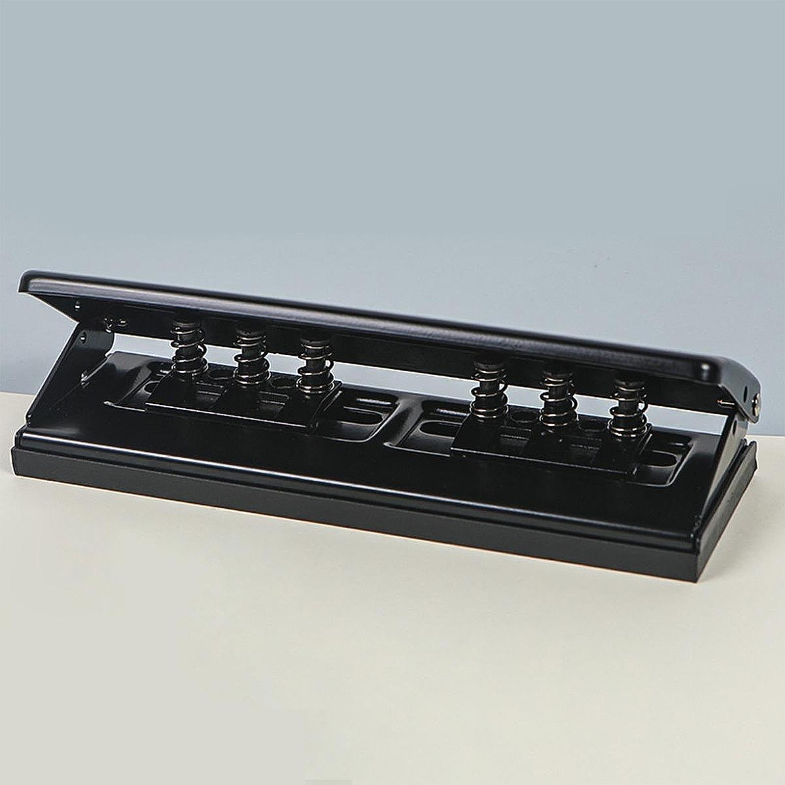 HOMYL 6 Hole Puncher Handheld Easy to Use Adjustable for Craft Paper Office Studio