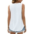 thumbnail image 5 of Fantaslook Womens Tank Tops Eyelet Crew Neck Sleeveless Tops Dressy Casual Flowy Summer Shirts, 5 of 8