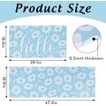 thumbnail image 4 of Spring Kitchen Rugs Set of 2 Daisy Flower Door Mat Blue White Floral Non Slip Floor Rugs for Home Kitchen Room Decor Supplies, 4 of 6