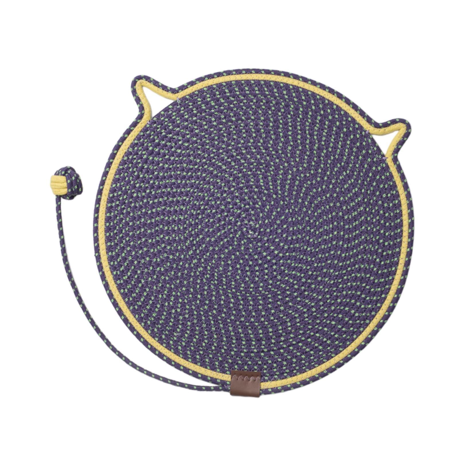 Serenable Cat Scratch Scrapers Scratch Cushions with Toys Grabbing Claw Toys Interactive Cat Toy Ball Scratched Mat for Carpet Household Dark Blue