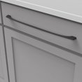 thumbnail image 3 of Hickory Hardware P3375-MB 18 Po Centre à Centre Greenwich Collection Pull&44; Fini Noir Mat, 3 of 5