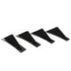 thumbnail image 4 of Labio de alerón, difusor trasero universal Canard para coche, compatible con estilo 00 Arco negro, 4 of 9