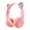 Pink, variant on Wireless Sports Headphones with a Folding Design, Featuring a Microphone, Flashlight, And Adorable Cat Ear Design, Equipped with Mic Control And LED for Stereo Music And Phone Calls