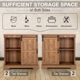 thumbnail image 5 of Alpha Joy 32'' Farmhouse Sliding Barn Door Cabinet Brown 54.78 lb, 5 of 6