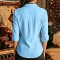 thumbnail image 4 of Jovrlynd Button Down Shirts for Women Long Sleeve Collared Corduroy Dress Shirts with Pockets Soft Stretch Casual Business Office Tops, 4 of 8