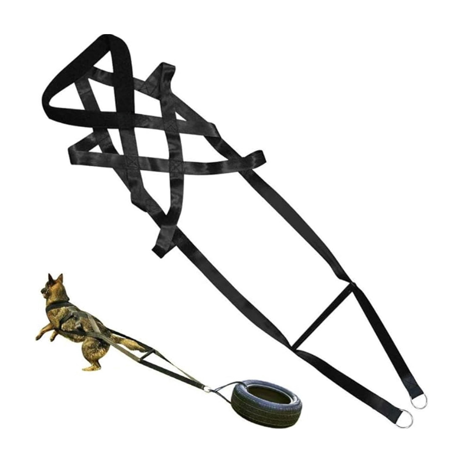 Heavy Duty Adjustable Dog Harness for Sled Training Weight Pulling Large Dogs Comfortable Vest
