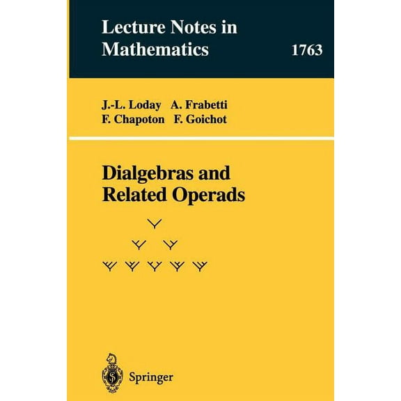 Lecture Notes in Mathematics Dialgebras and Related Operads, Book 1763, (Paperback)
