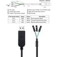 thumbnail image 2 of DTECH 3ft 3.3V FTDI USB to TTL Serial Adapter Debug Cable TX RX Signal 3 Pin Female Socket FT232RL Chip for Windows 10, 2 of 5