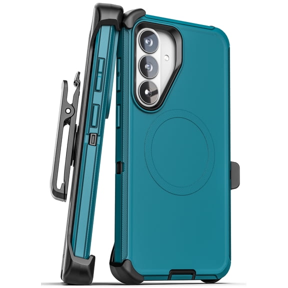 Encased for Samsung Galaxy S26 Plus Case with Belt Clip Holster [Ranger Series] Heavy Duty Military Grade Protective Phone Case and Glass Screen Protector (Green)
